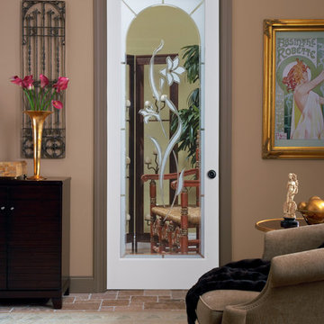Tulip Decorative Interior Glass Door