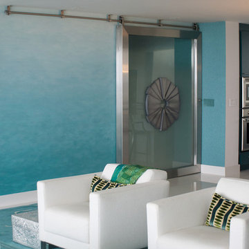 Turquoise Ombre wall