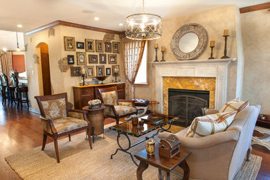 Photo of a mediterranean living room in New York.