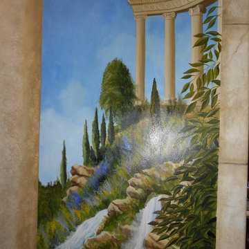 Tuscany Mural - Working in.