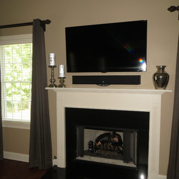 TV & SoundBar over Fireplace