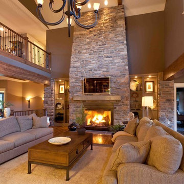 Two-story living room