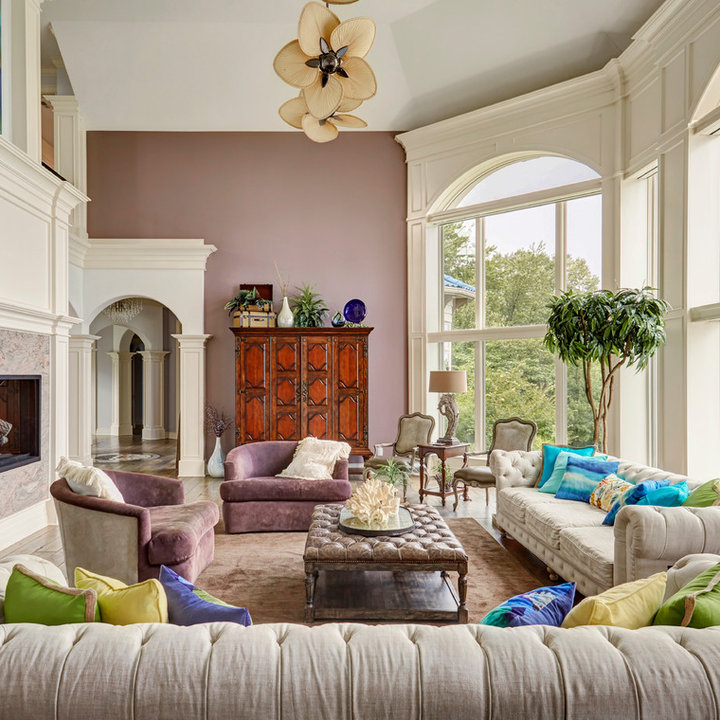 75 Living Room with Purple Walls Ideas You'll Love March, 2025 Houzz