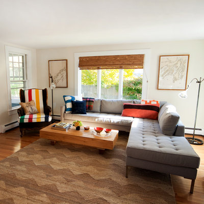 Beach Style Living Room by Tyler Karu Design + Interiors