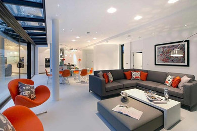 Design ideas for a modern living room in Buckinghamshire.