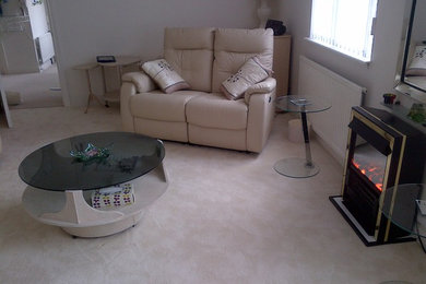 Design ideas for a contemporary living room in Devon.