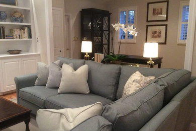 Inspiration for a large transitional living room remodel in Philadelphia