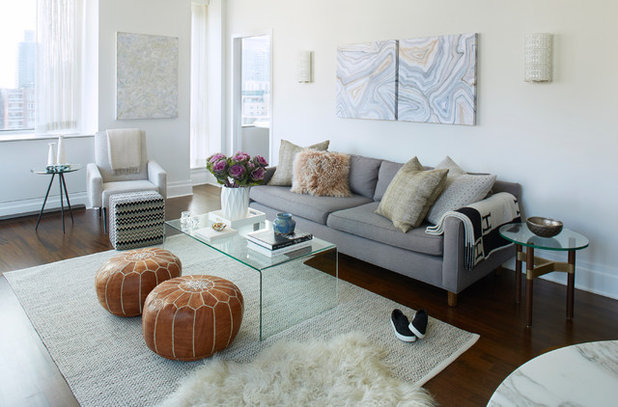 Transitional Living Room by Tara Benet Design