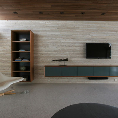Inspiration for a modern living room remodel in Miami