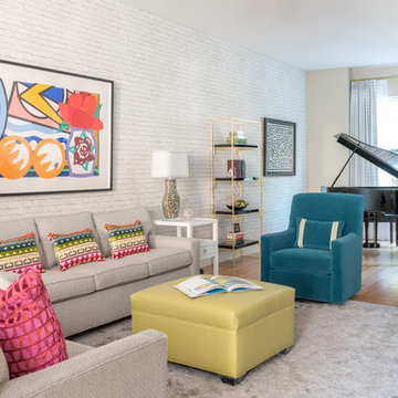 Uptown Dallas Trendy Townhome Living Room