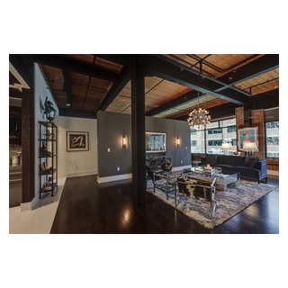 Urban Industrial Living - Industrial - Living Room - Charlotte - by ...