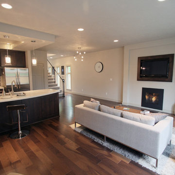 Urban Living Room + Kitchen + Eating Area