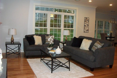 Living room - transitional living room idea in Providence