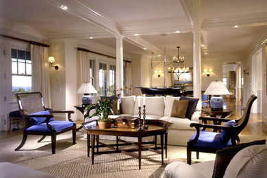 Example of a classic living room design in Boston