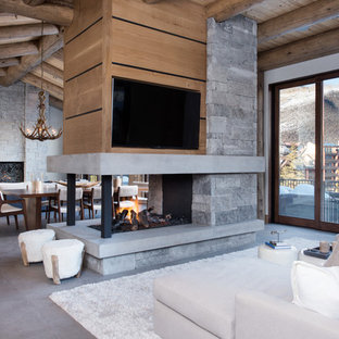 75+ Moderne Wohnzimmer mit Betonboden Ideen & Bilder - September 2021