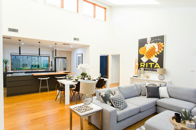 Modernes Wohnzimmer in Canberra - Queanbeyan