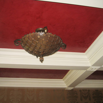 Venetian Plaster Coiiffered Ceiling