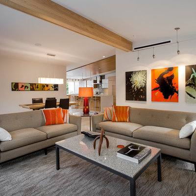 Midcentury Living Room by Dynan Construction Management