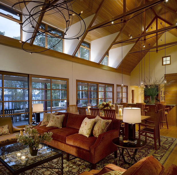 Rustic Living Room by TruexCullins Architecture + Interior Design