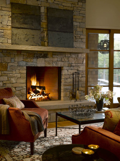 Rustic Living Room by TruexCullins Architecture + Interior Design