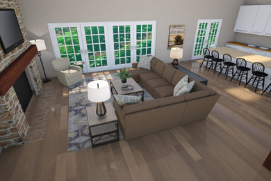 Living room - rustic living room idea in Bridgeport