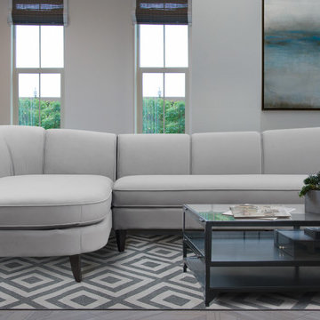 Victoria Channel Tufted Left Sectional Sofa
