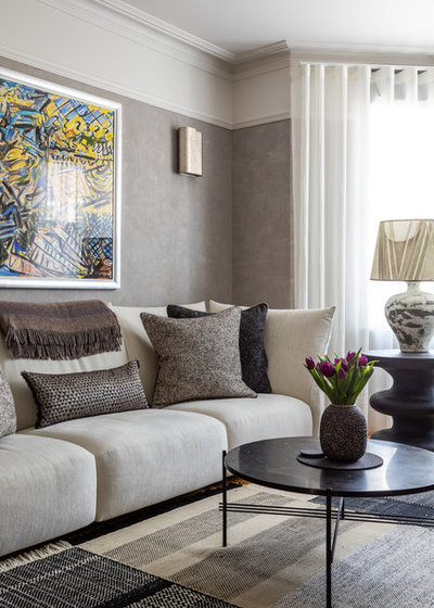 Eclectic Living Room by Sara Slade Interiors
