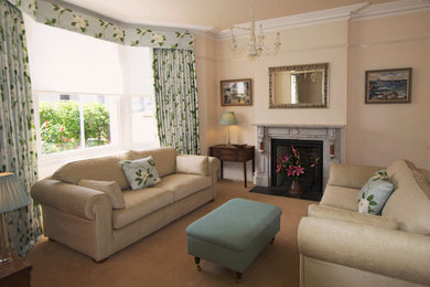 Contemporary living room in Devon.