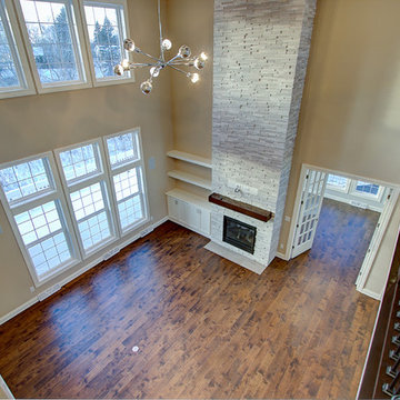 View of Two-Story Living Room from Catwalk
