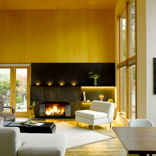 75 Beautiful Modern Bamboo Floor Living Room Pictures Ideas July 2021 Houzz