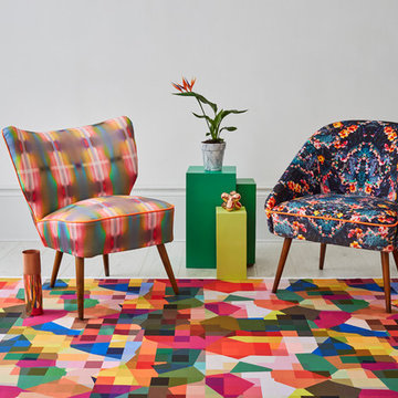 Vintage Bartholomew & Marchena Chairs in Parris Wakefield fabrics