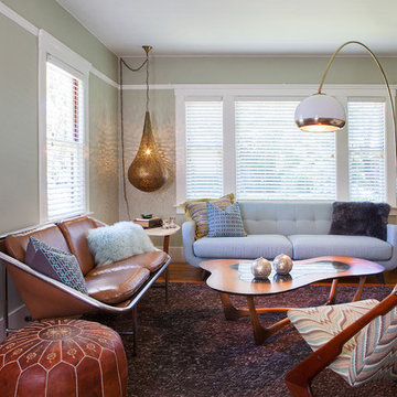 Vintage Bungalow: Mid-century modern living by Kimball Starr Interior Design