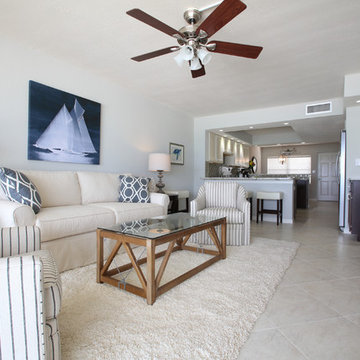 Vintage Florida Beach Condo gets a Transitional Remodel