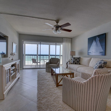 Vintage Florida Beach Condo gets a Transitional Remodel
