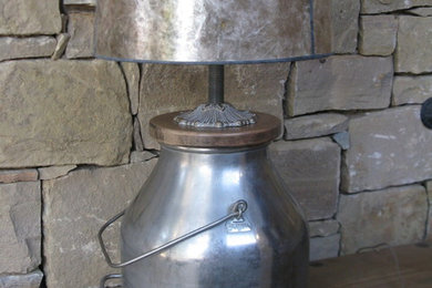 Vintage Milk Pail Lamp