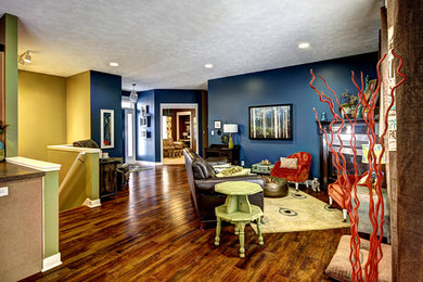 Living room - eclectic living room idea in Grand Rapids