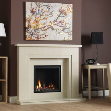 Vola 600 HE Marble Fireplace With HE Gas Fire