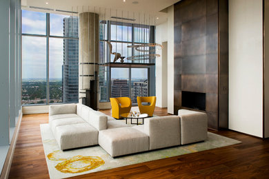 Living room - contemporary living room idea in Austin