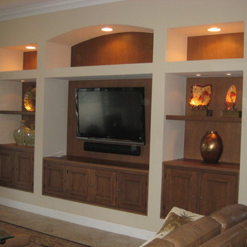 Wall unit with inset doors