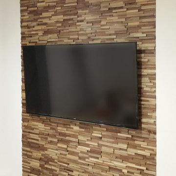 Wallure Wall Panels behind LCD TV in living room