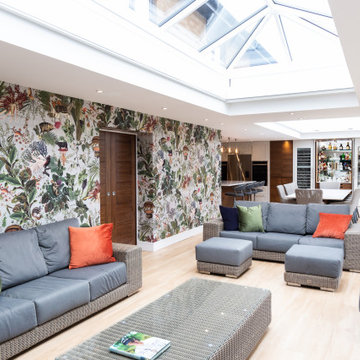 Walnut and painted kitchen made for entertaining