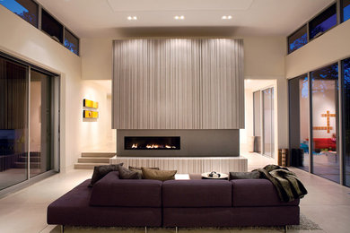 Warm and Modern Fireplace