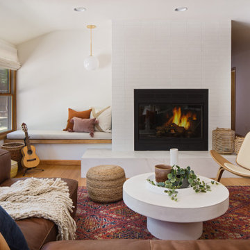 Warm contemporary Kitchen and living room in Arcadia