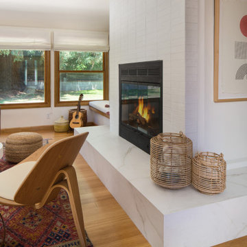Warm contemporary Kitchen and living room in Arcadia