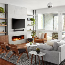 Master Bedroom: TV + Fireplace