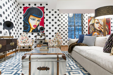 Inspiration for an eclectic living room remodel in Tampa