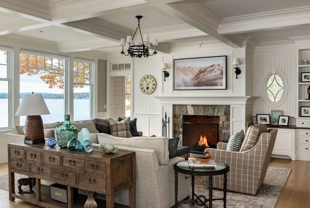 Beach Style Living Room by Timothy M. Giguere, AIA - TMS Architects