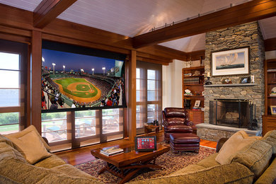 Design ideas for a world-inspired living room in Boston.