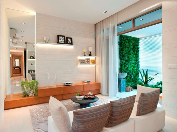 Contemporary Living Room by Cube Associate Design