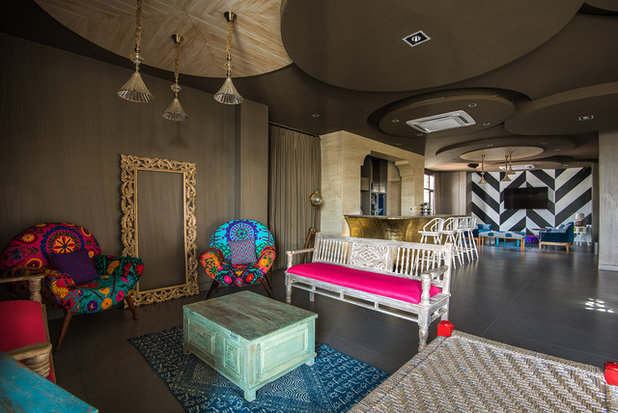 Eclectic Family Room by Shantanu Garg Design